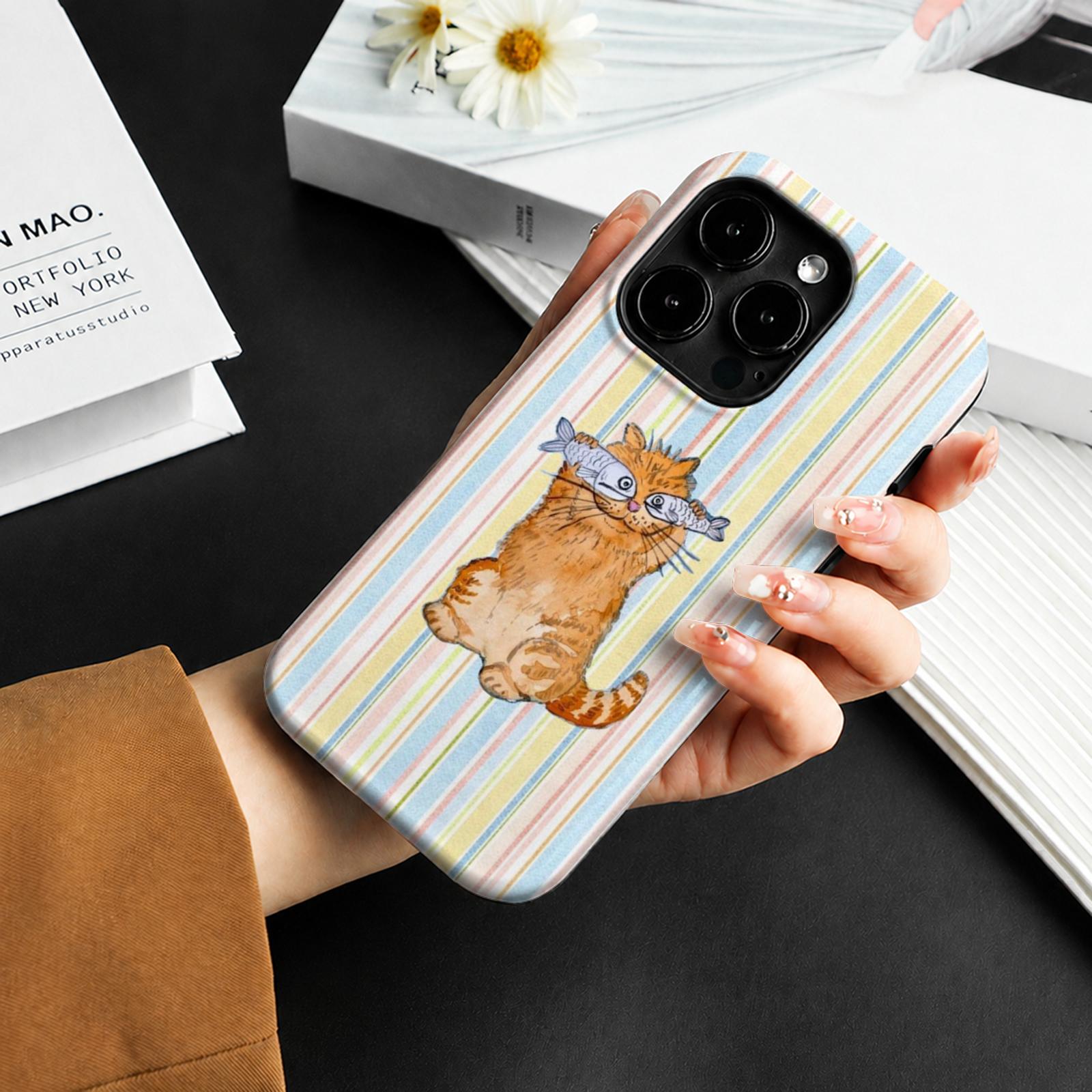 Phone Cases For Iphone 16 - Cute Striped Pattern Phone Case For