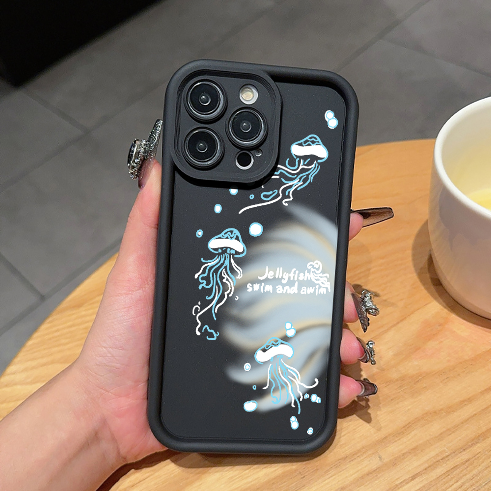 Phone Cases Blue - Blue White Jellyfish Phone Case For