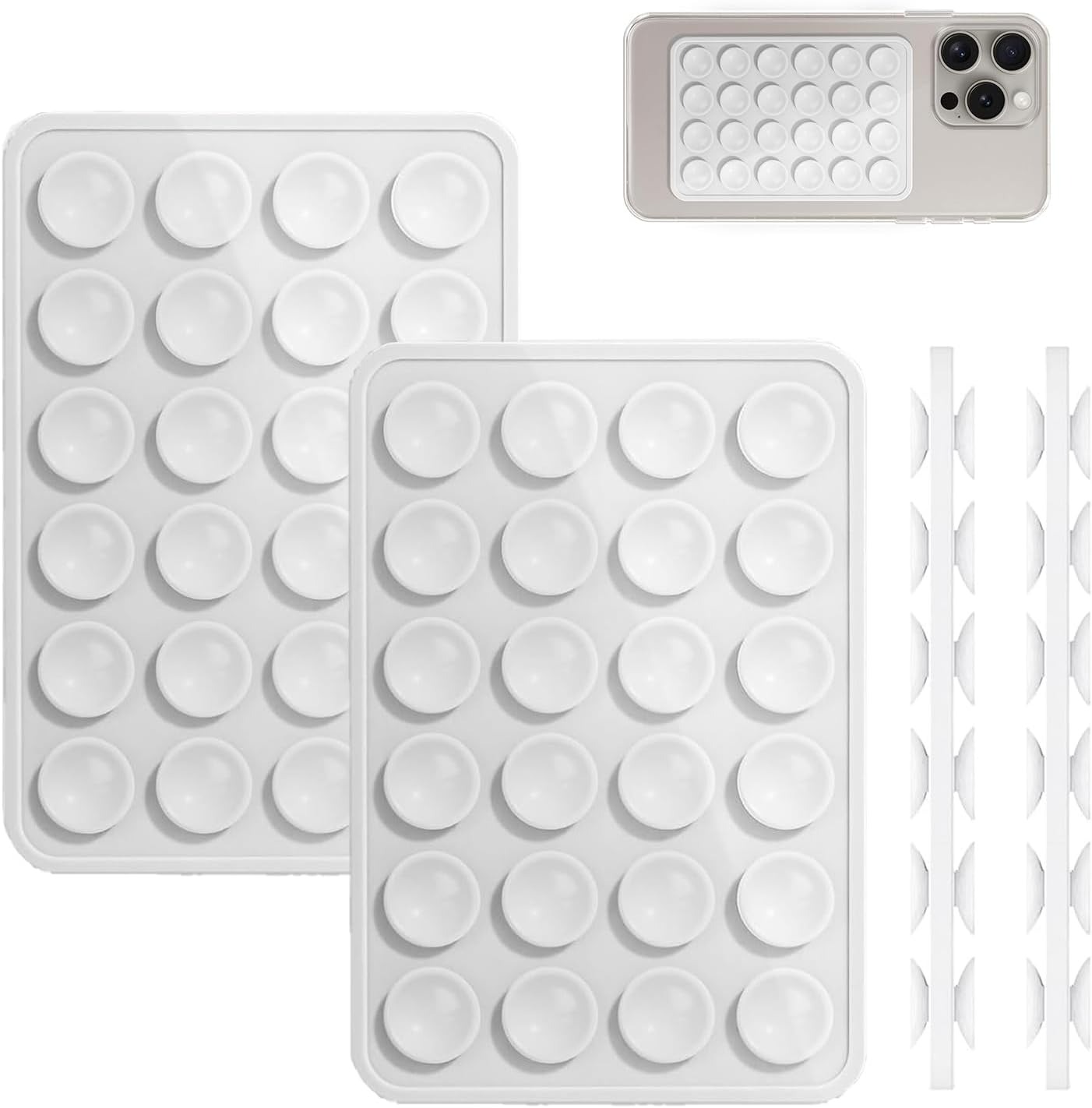 Phone Cases Rubber - 2PCS Silicone Suction Phone Case Mount,Non
