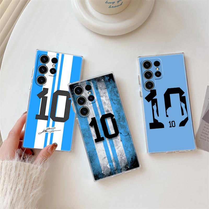 Phone Cases Samsung S25 Fe - Cool Football Number 10 Transparent Case