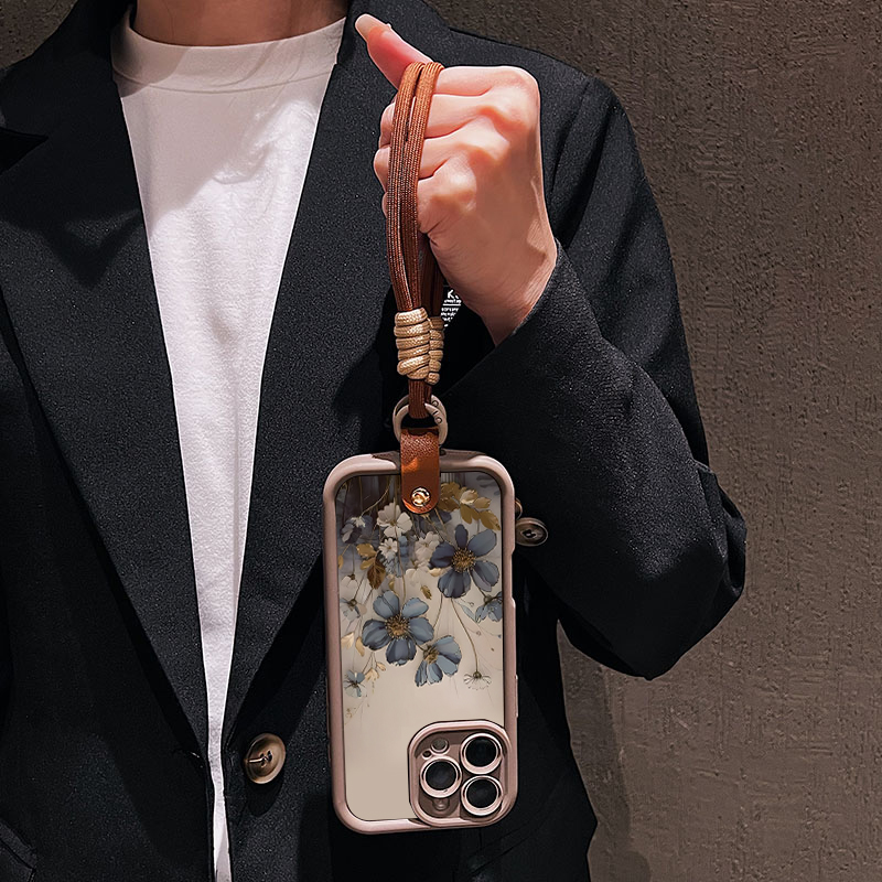 Blue Flower Lanyard Strap Rope - Phone Cases Blue 리뷰 및 가격