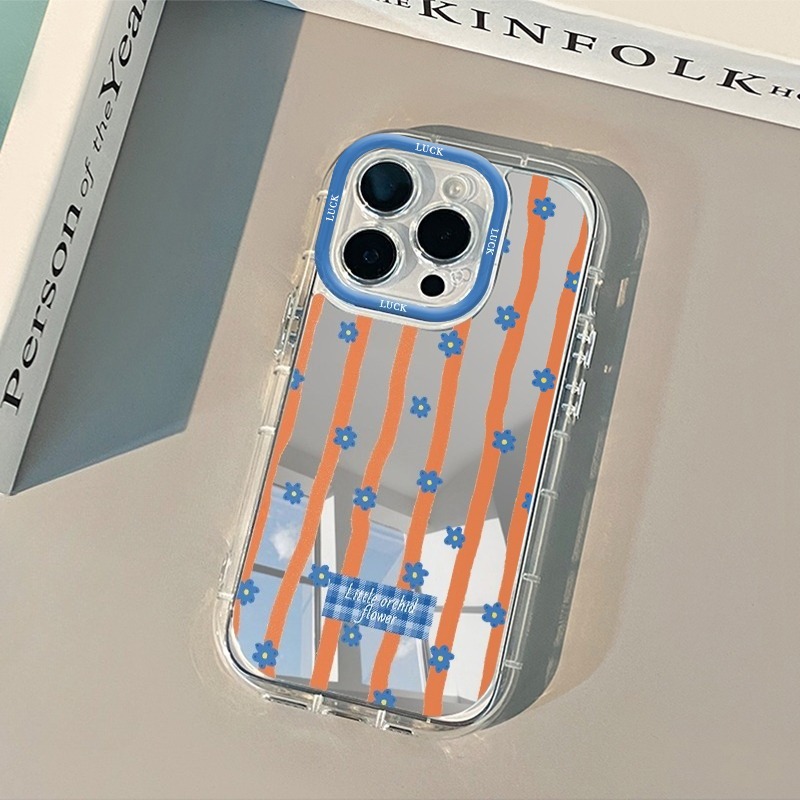 Blue Striped Flowers Pattern M - Phone Cases Blue 리뷰 및 가격