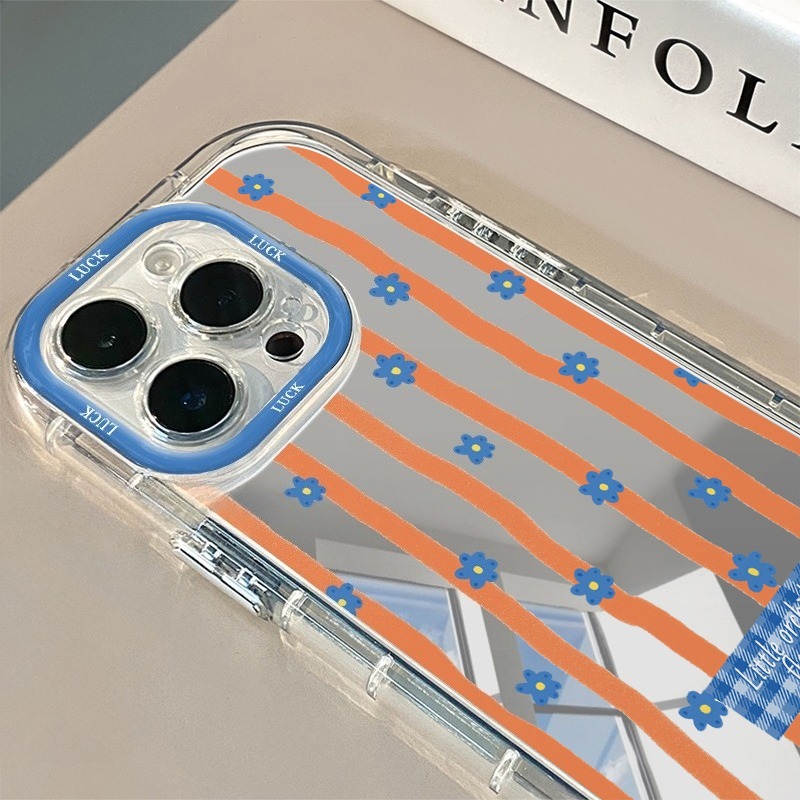 Blue Striped Flowers Pattern M - Phone Cases Blue 리뷰 및 가격