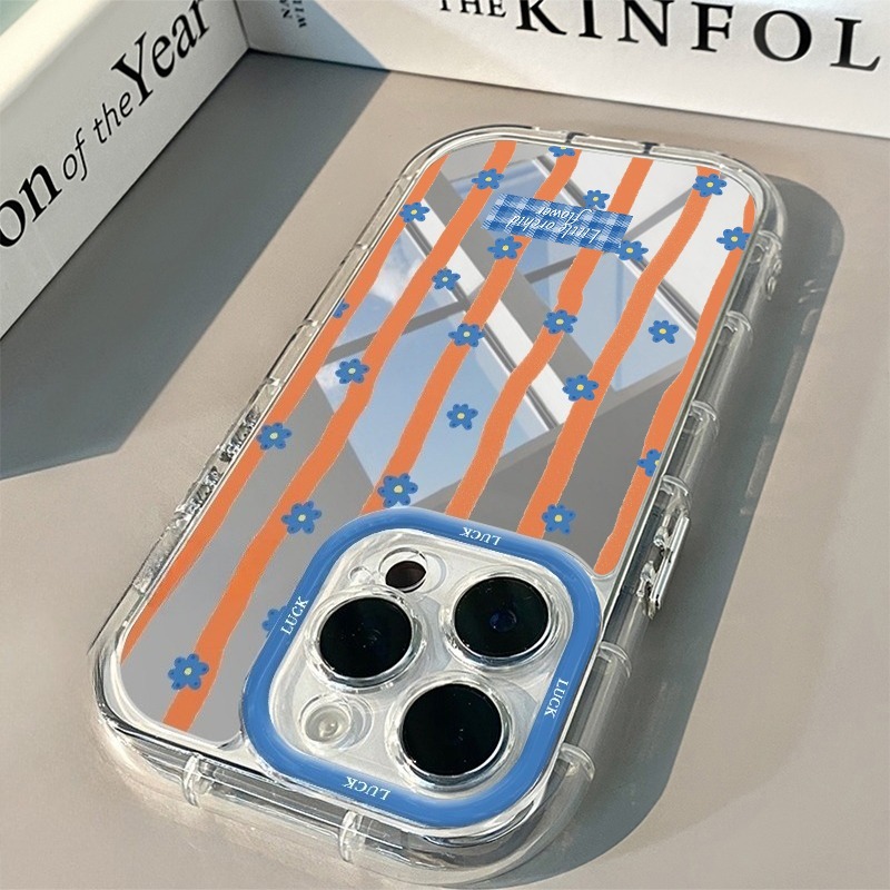 Blue Striped Flowers Pattern M - Phone Cases Blue 리뷰 및 가격