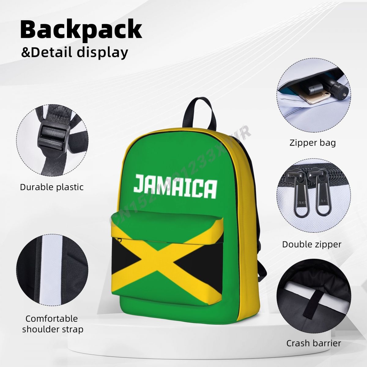 Unisex Backpack Jamaica Flag J - Phone Cases Jamaica 리뷰 및 가격