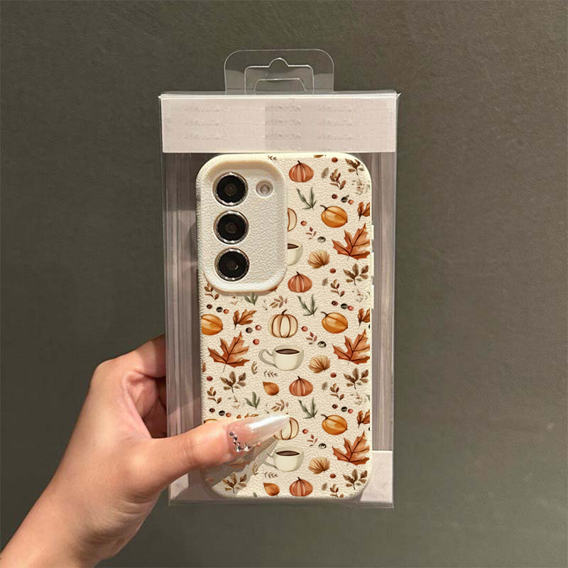 Autumn Pumpkin Coffee Illustra - Phone Cases Samsung S25 Fe 리뷰 및 가격