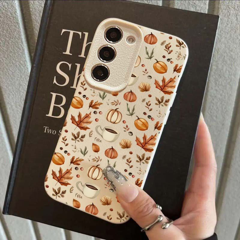 Autumn Pumpkin Coffee Illustra - Phone Cases Samsung S25 Fe 리뷰 및 가격