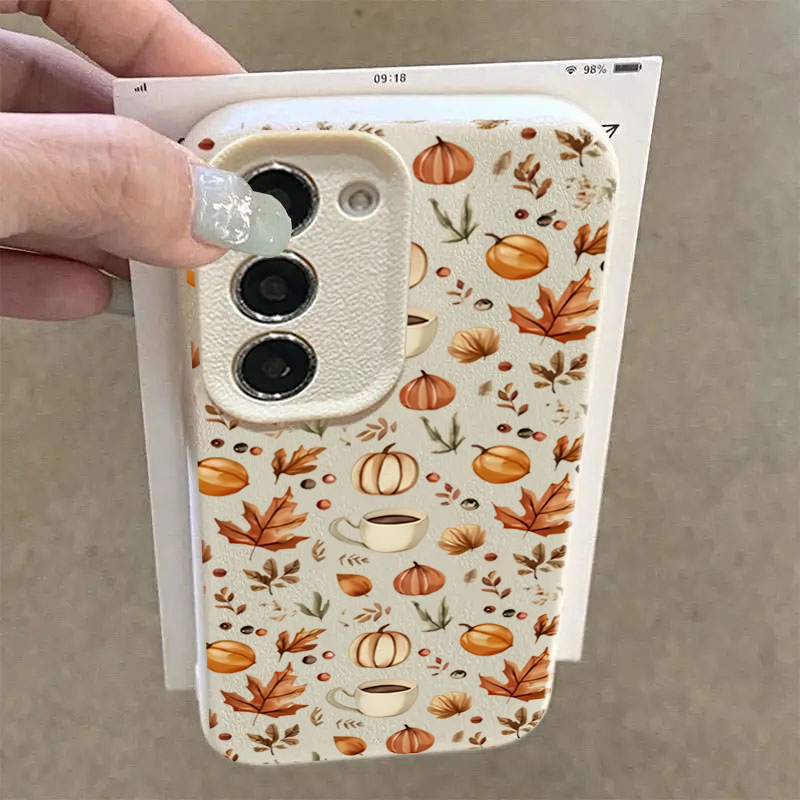 Autumn Pumpkin Coffee Illustra - Phone Cases Samsung S25 Fe 리뷰 및 가격