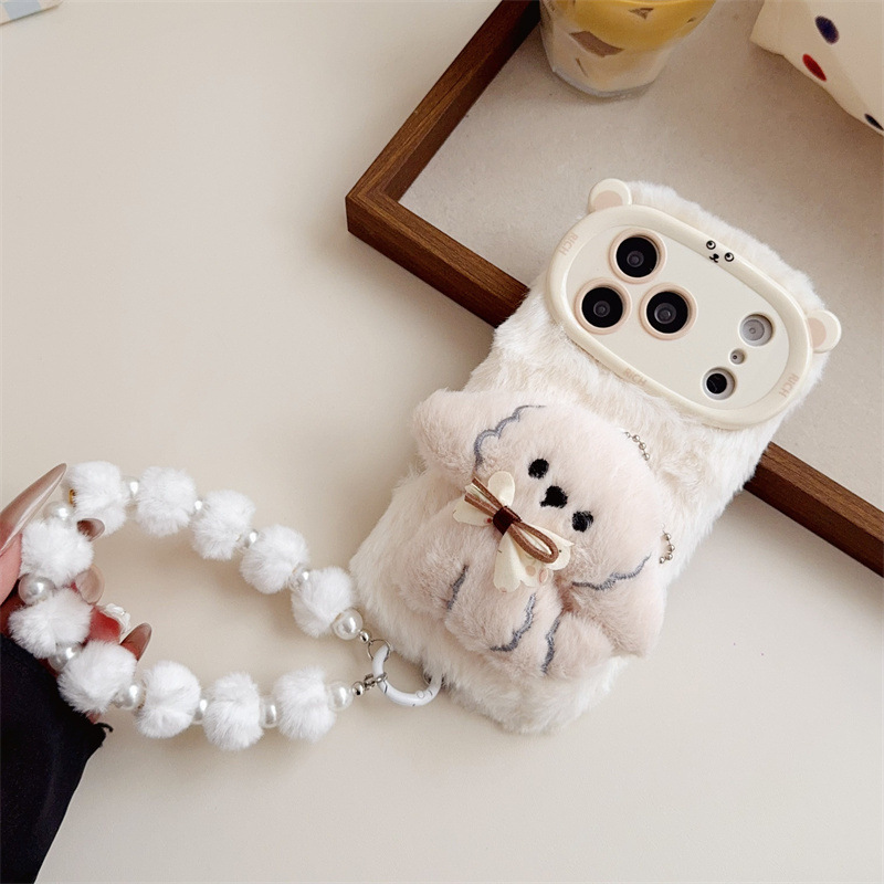 3D Cartoon Bowknot Puppy Warm  - Phone Cases Iphone 리뷰 및 가격