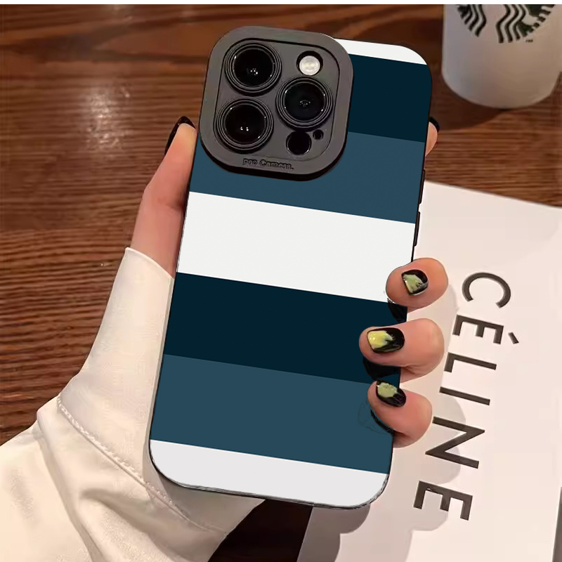 Blue White Striped Pattern Pho - Phone Cases Blue 리뷰 및 가격