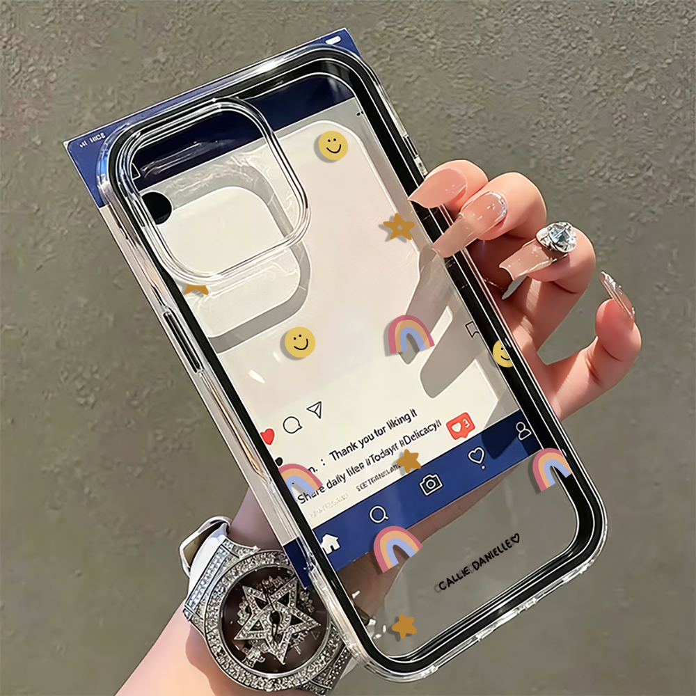 Cute Rainbow Clear Phone Case  - Phone Cases For Iphone 16 리뷰 및 가격