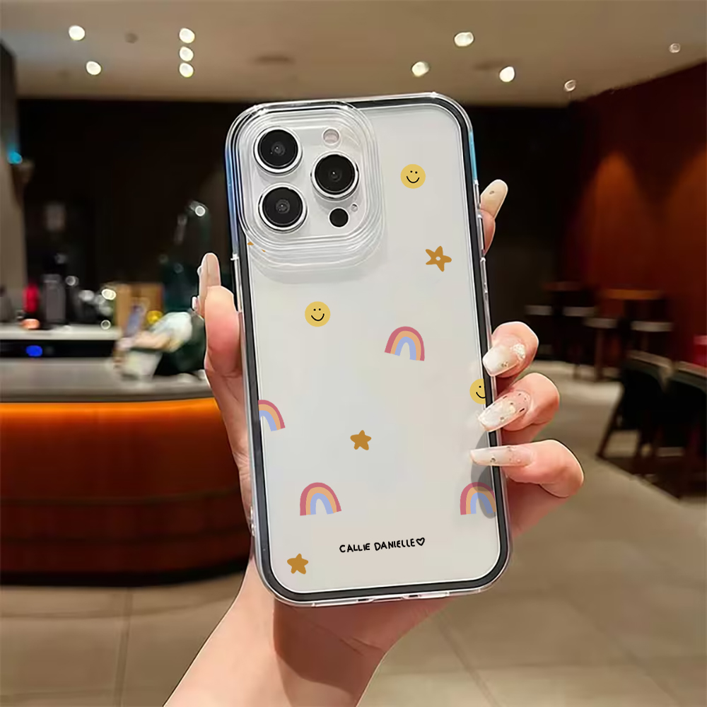 Cute Rainbow Clear Phone Case  - Phone Cases For Iphone 16 리뷰 및 가격