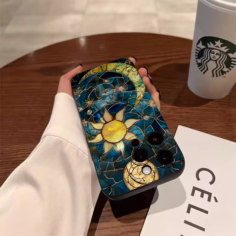 Aesthetic Sun Moon Print Phone - Phone Cases Samsung S25 Ultra 리뷰 및 가격