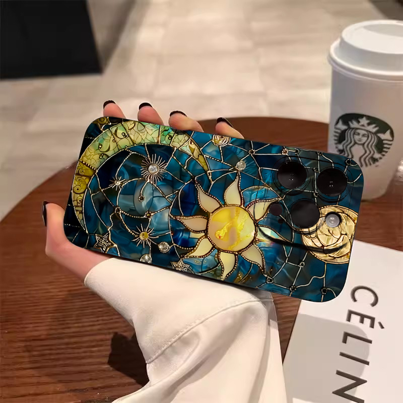 Aesthetic Sun Moon Print Phone - Phone Cases Samsung S25 Ultra 리뷰 및 가격