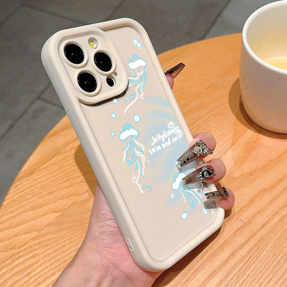 Blue White Jellyfish Phone Cas - Phone Cases Blue 리뷰 및 가격