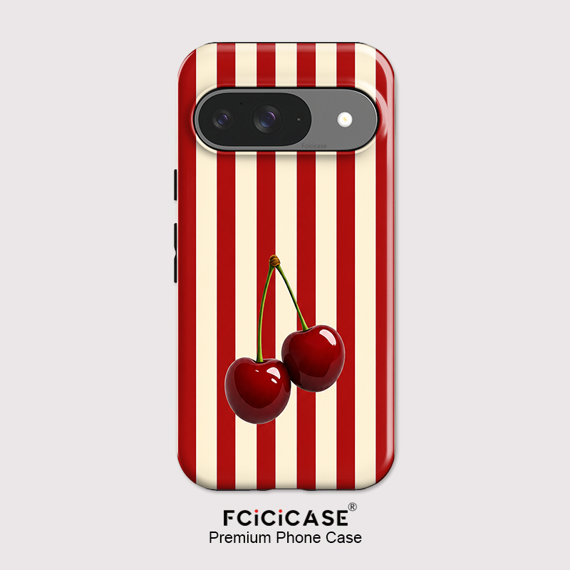 Fcicicase Cherry Stripe Patter - Phone Cases Google Pixel 9 리뷰 및 가격