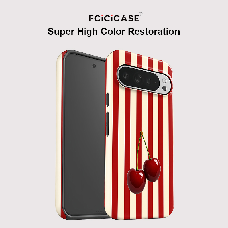 Fcicicase Cherry Stripe Patter - Phone Cases Google Pixel 9 리뷰 및 가격