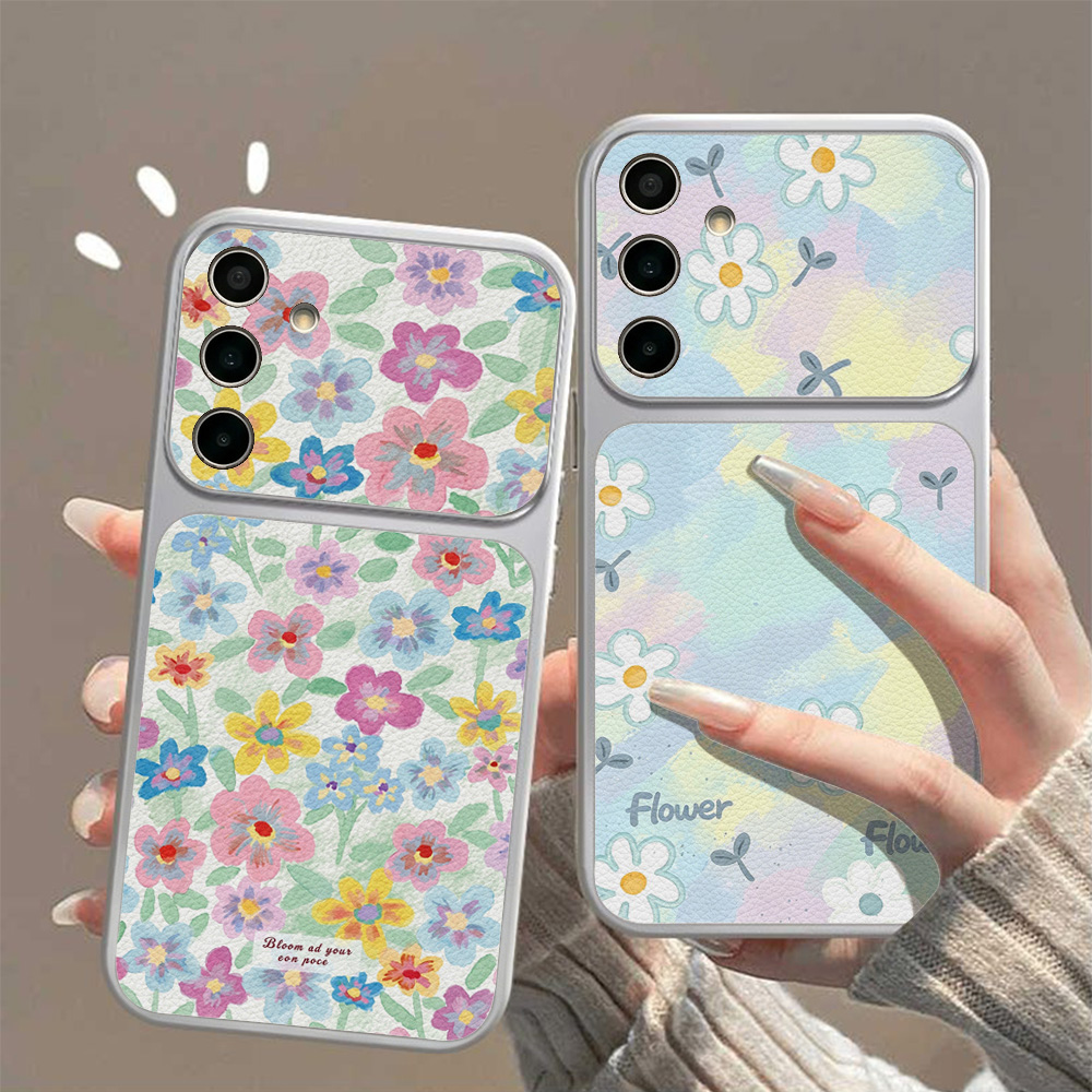 Colorful Floral Leather Phone  - Phone Cases Samsung 리뷰 및 가격