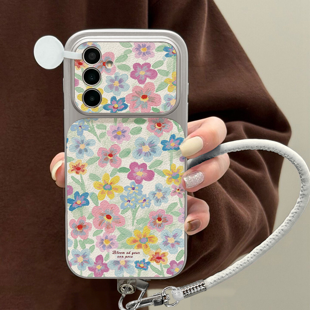 Colorful Floral Leather Phone  - Phone Cases Samsung 리뷰 및 가격