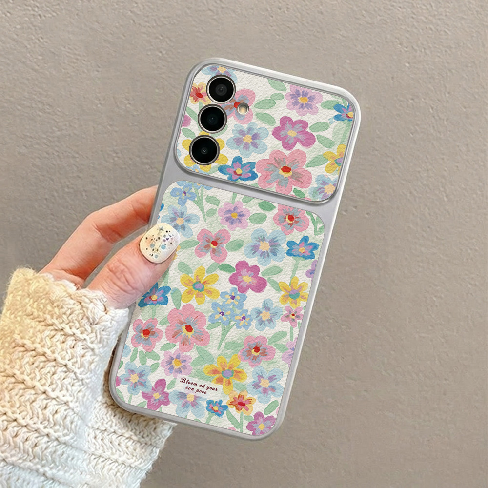 Colorful Floral Leather Phone  - Phone Cases Samsung 리뷰 및 가격