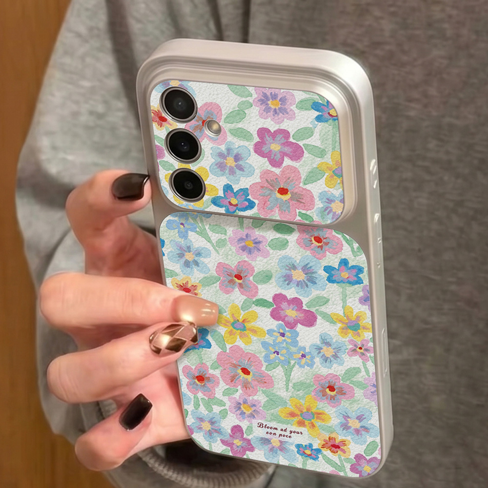 Colorful Floral Leather Phone  - Phone Cases Samsung 리뷰 및 가격