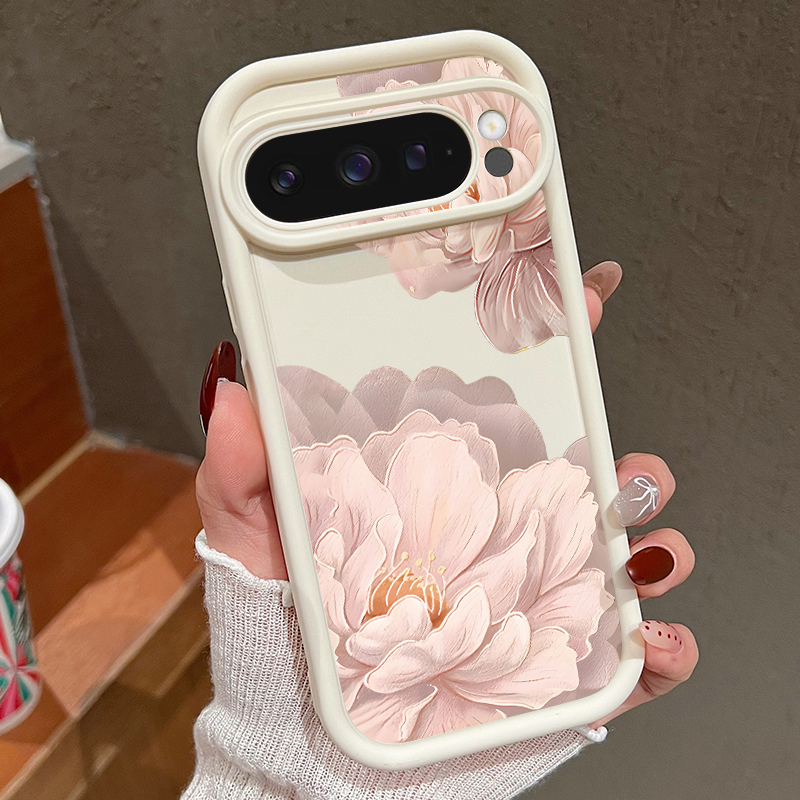 Pink Flowers Patterned Soft TP - Phone Cases Google Pixel 9 리뷰 및 가격