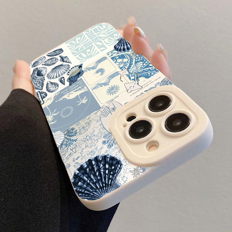 Ocean Creative Coastal Seashel - Phone Cases Blue 리뷰 및 가격