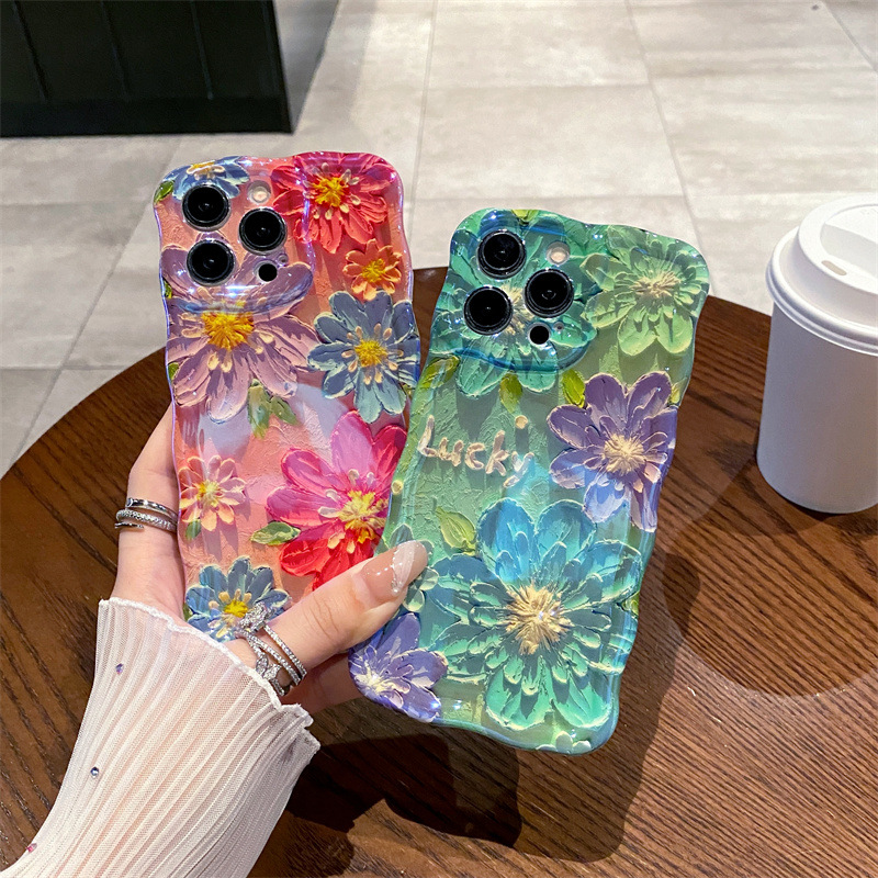 Retro Blue Light Oil Painting  - Phone Cases Blue 리뷰 및 가격