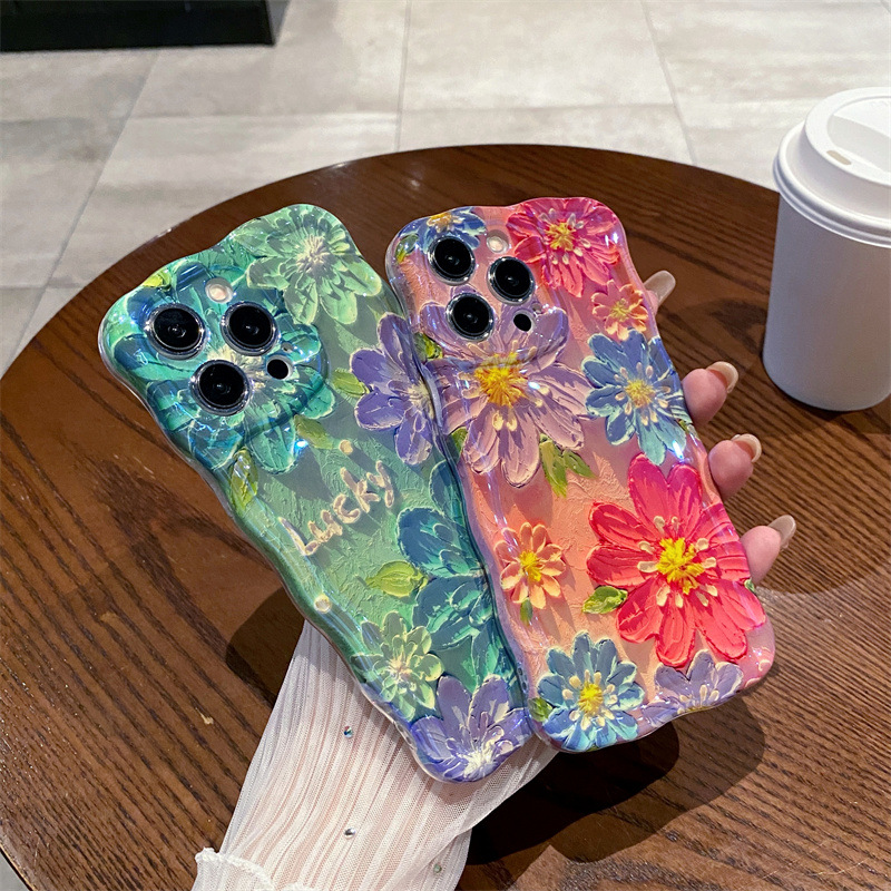 Retro Blue Light Oil Painting  - Phone Cases Blue 리뷰 및 가격