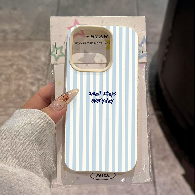 Blue English Blue White Stripe - Phone Cases Blue 리뷰 및 가격
