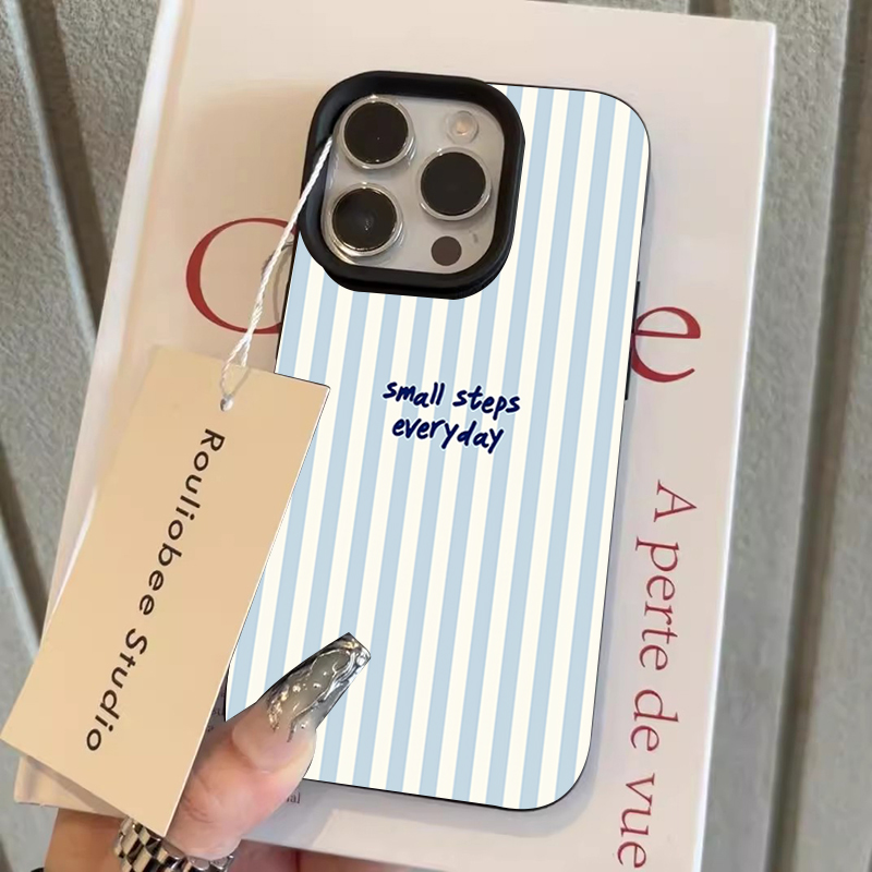 Blue English Blue White Stripe - Phone Cases Blue 리뷰 및 가격