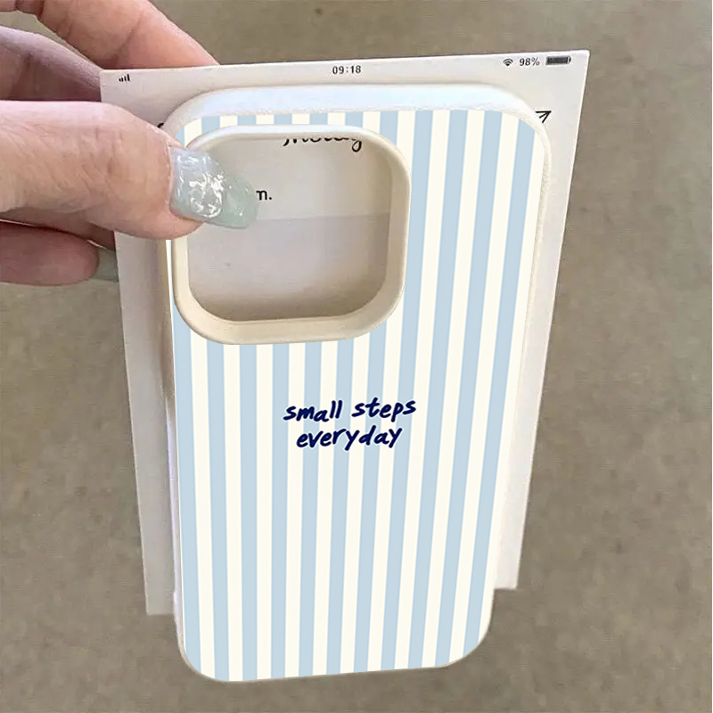 Blue English Blue White Stripe - Phone Cases Blue 리뷰 및 가격