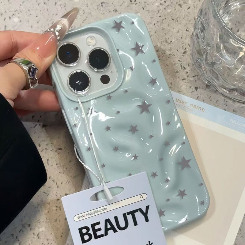 Minimalist Gray-Blue Star Wave - Phone Cases Blue 리뷰 및 가격