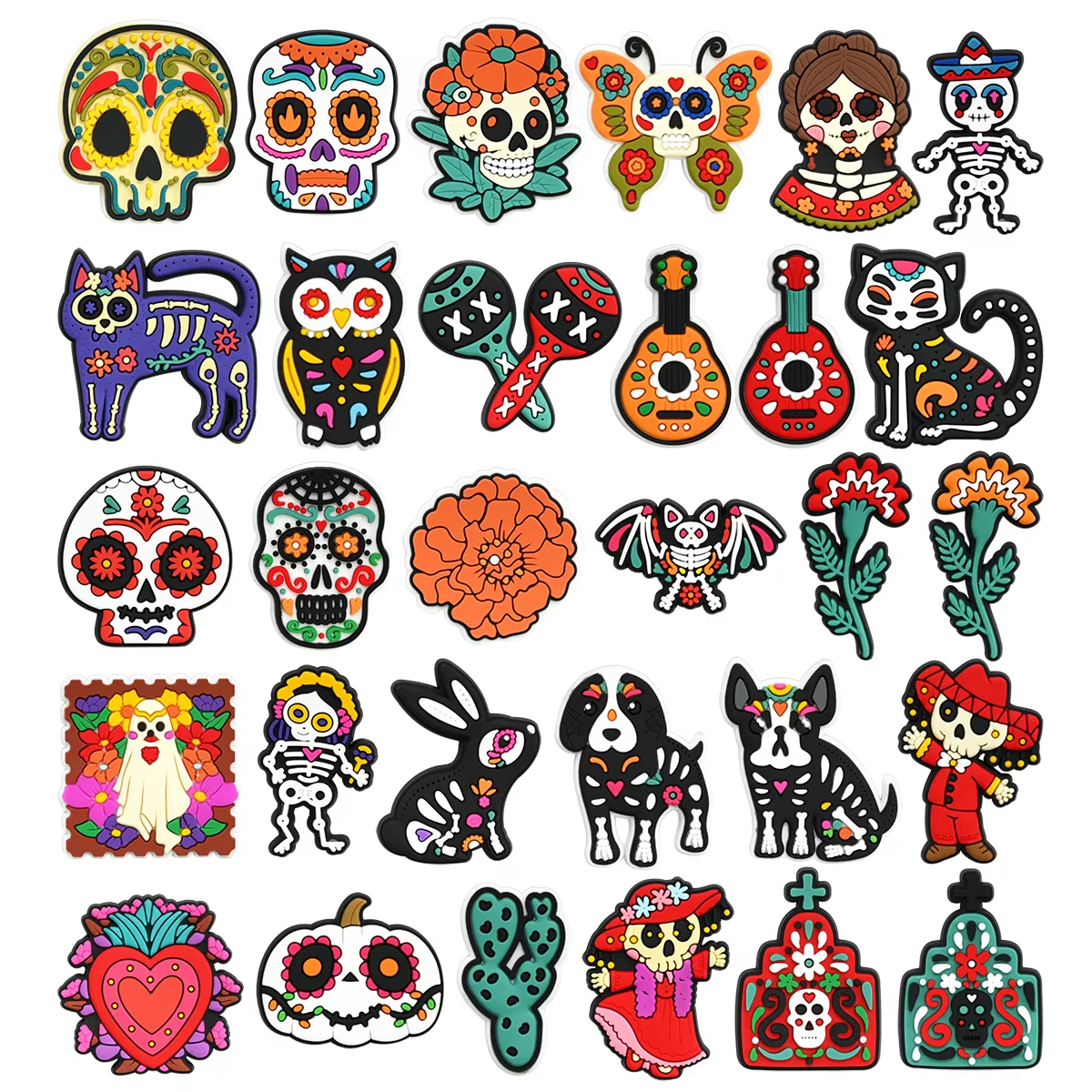 100PCS Mexico Day of the Dead  - Phone Cases Rubber 리뷰 및 가격